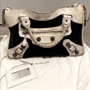 Authentic Balenciaga GSH Leather Suede Bag